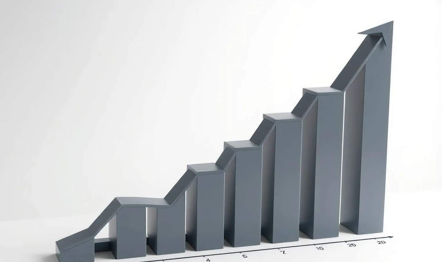 Business growth chart with upward trend visualization